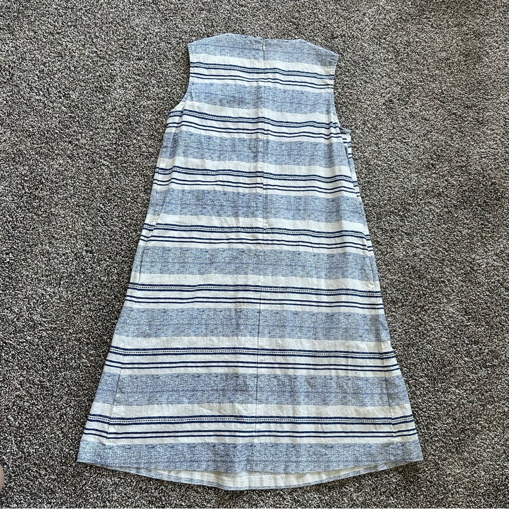 J. McLaughlin Tracy Blue and White Striped Sleeveless Dress Size Small 💙🤍 - Picture 9 of 11